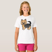 Black and Tan Norwich Terrier Cute Dog T-shirt (Voorkant volledig)