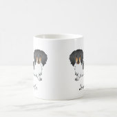 Black and Tan Piebald Long Hair Dachshund & Name Koffiemok (Center)