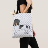 Black and Tan Piebald Short Hair Dachshund & Paws Tote Bag (Dichtbij)