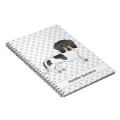 Black and Tan Piebald Short Hair Dachshund & Text Notitieboek (Rechterzijde)