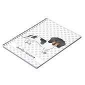 Black and Tan Piebald Short Hair Dachshund & Text Notitieboek (Linkerzijde)
