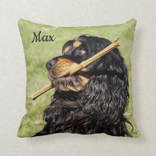 Black and Tan Playful Cocker Spaniel Puppy Dog Kussen