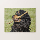Black and Tan Playful Cocker Spaniel Puppy Dog Legpuzzel (Horizontaal)