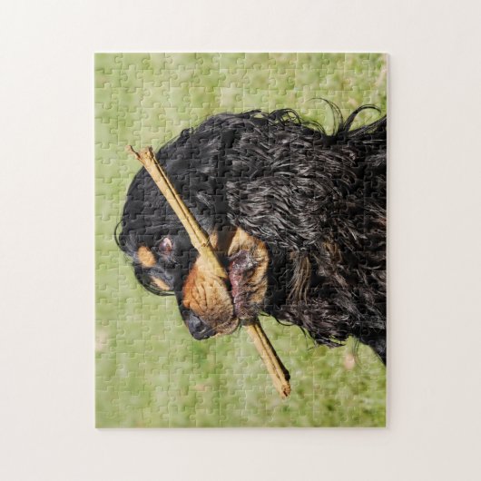Black and Tan Playful Cocker Spaniel Puppy Dog Legpuzzel (Verticaal)