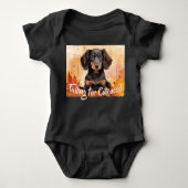 Black and Tan Puppy: Herfst Fun Time Romper (Voorkant)