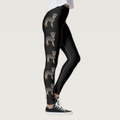 Black and Tan Rottweiler Cute Dogs Leggings (Rechts)