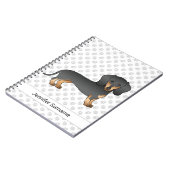 Black and Tan Short Hair Dachshund Cute Dog & Text Notitieboek (Linkerzijde)