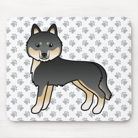 Black and Tan Siberian Husky Cute Dog Muismat (Voorkant)