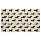 Black and Tan Smooth Dachshund Running Stof (Fat Quarter)