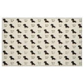 Black and Tan Smooth Dachshund Stof (Fat Quarter)