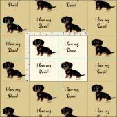 Black and Tan Smooth Dachshund Stof (Delen)
