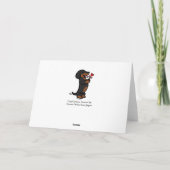 Black and Tan Smooth Haire Dachshund Kaart (Achterkant)