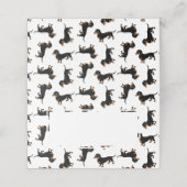 Black and Tan Tachshund Verjaardagsfeest Plaatskaartje (Buitenkant ongevouwen)