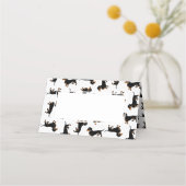 Black and Tan Tachshund Verjaardagsfeest Plaatskaartje (Voorkant)