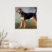 Black and Tan Virginia Foxhound Dog Poster (Keuken)