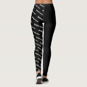 Black and Tan Yorkie & Dog's name and Breed Leggings (Achterkant)