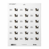 Black and Tan Yorkshire Terrier Dog & Custom Text Etiket (Full Sheet)