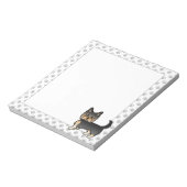 Black and Tan Yorkshire Terrier Yorkie Cartoon Dog Notitieblok (Linkerzijde)