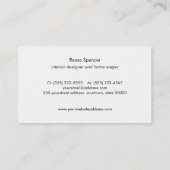 Black and Taupe Striped Pattern Chic Designer Visitekaartje (Achterkant)