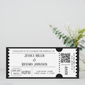 Black And Wait-uitnodigingen voor feestjes Kaart (Staand voorkant)