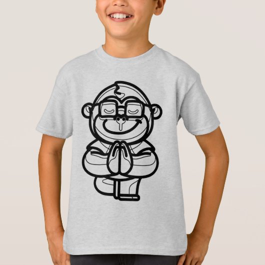 BLACK AND WHITE #03 - Orangutan, monkey, or ape T-shirt (Voorkant)