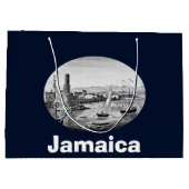 Black and White 1888 Old Port Royal Jamaica Large Cadeautasje (Achterkant)