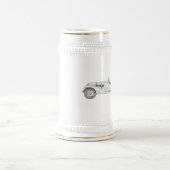 Black and White 1936 BMW 328 Illustration Bierpul (Center)