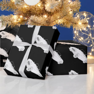 Black and White 1960 Austin-Healey Rendering Cadeaupapier