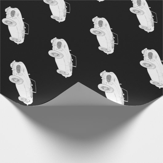 Black and White 1960 Austin-Healey Rendering Cadeaupapier (Hoek)