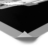 Black and White 1967 Buick Riviera Pop Art Poster (Hoek)