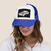 Black and White 1967 Buick Riviera Pop Art Trucker Pet (In situ)