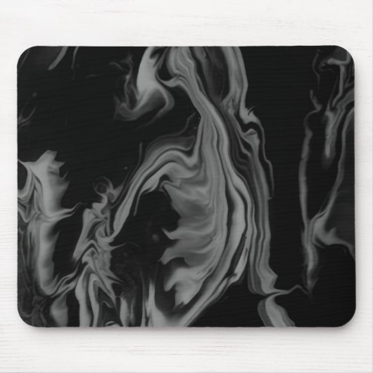 Black and White Abstract Art on a Thick Computer Muismat (Voorkant)