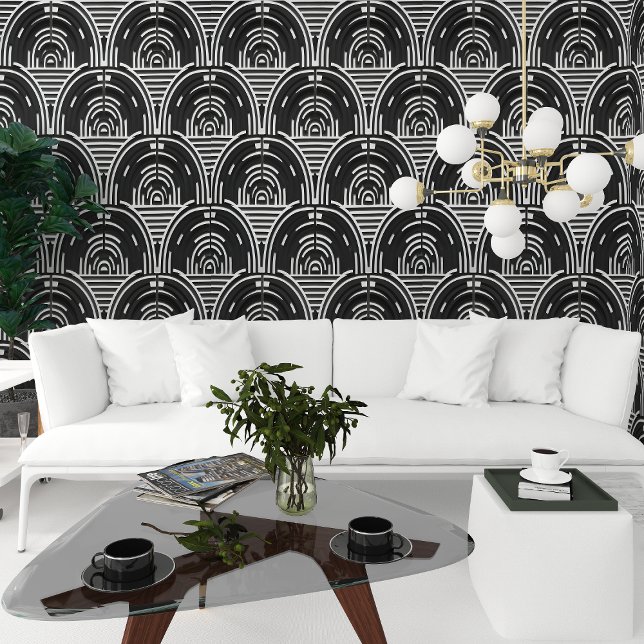 Black and White Abstract Behang (Creator heeft geüpload)