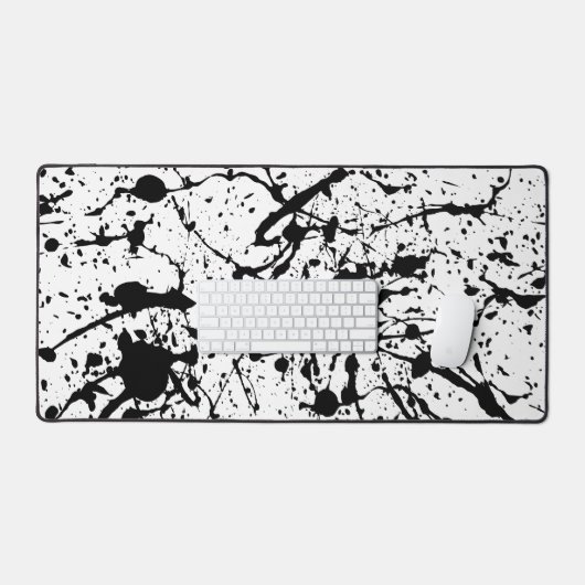 Black and White Abstract Bureaumat (Keyboard & Muis)