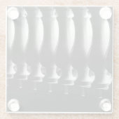 Black and White Abstract Glazen Onderzetter (Achterkant)