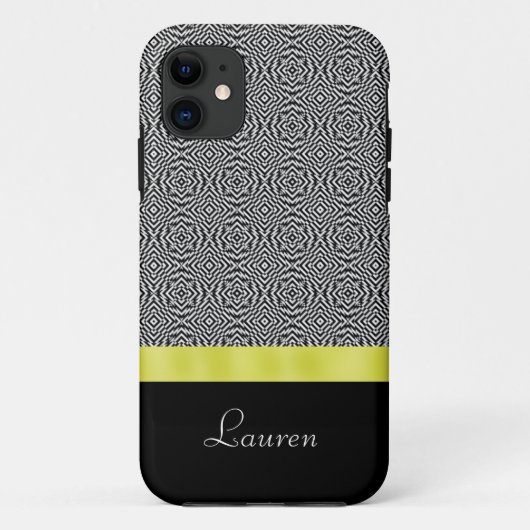 Black and White Abstract Gold iPhone 5 Hoesje (Achterkant)