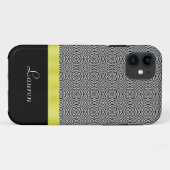 Black and White Abstract Gold iPhone 5 Hoesje (Achterkant (horizontaal))