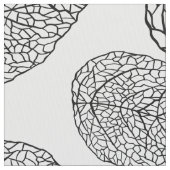 Black And White Abstract Leafs Pattern Stof (Close Up)