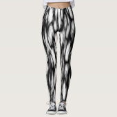 Black and White abstract  Leggings (Voorkant)