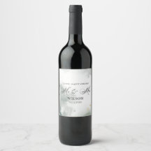 Black and White Abstract Mr & Mrs Wedding