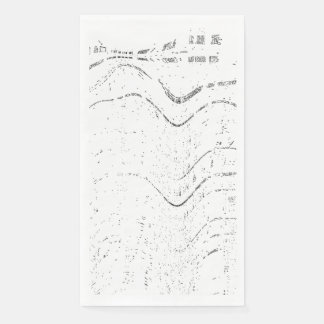 Black And White Abstract Swirl Rustic Wedding Servet