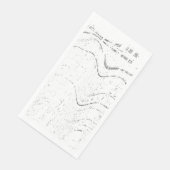 Black And White Abstract Swirl Rustic Wedding Servet (Hoek)