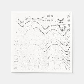 Black And White Abstract Swirl Rustic Wedding Servet