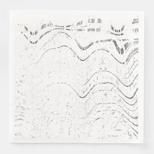 Black And White Abstract Swirl Rustic Wedding Servet (Voorkant)
