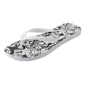 Black and White Abstract Teenslippers (Schuin)