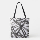 Black and White Abstract Tote Bag (Achterkant)
