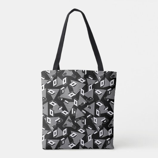 Black And White Abstract  Tote Bag (Achterkant)