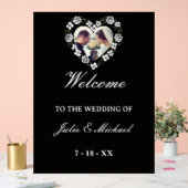 Black and White Acrylic Wedding Welcome Sign Acryl Bord (Huwelijk)