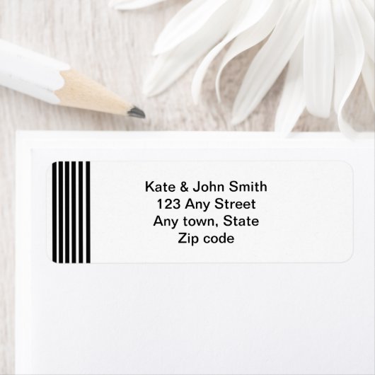 black and white address label (Insitu)