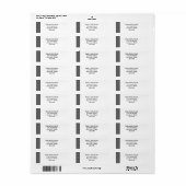 black and white address label (Full Sheet)